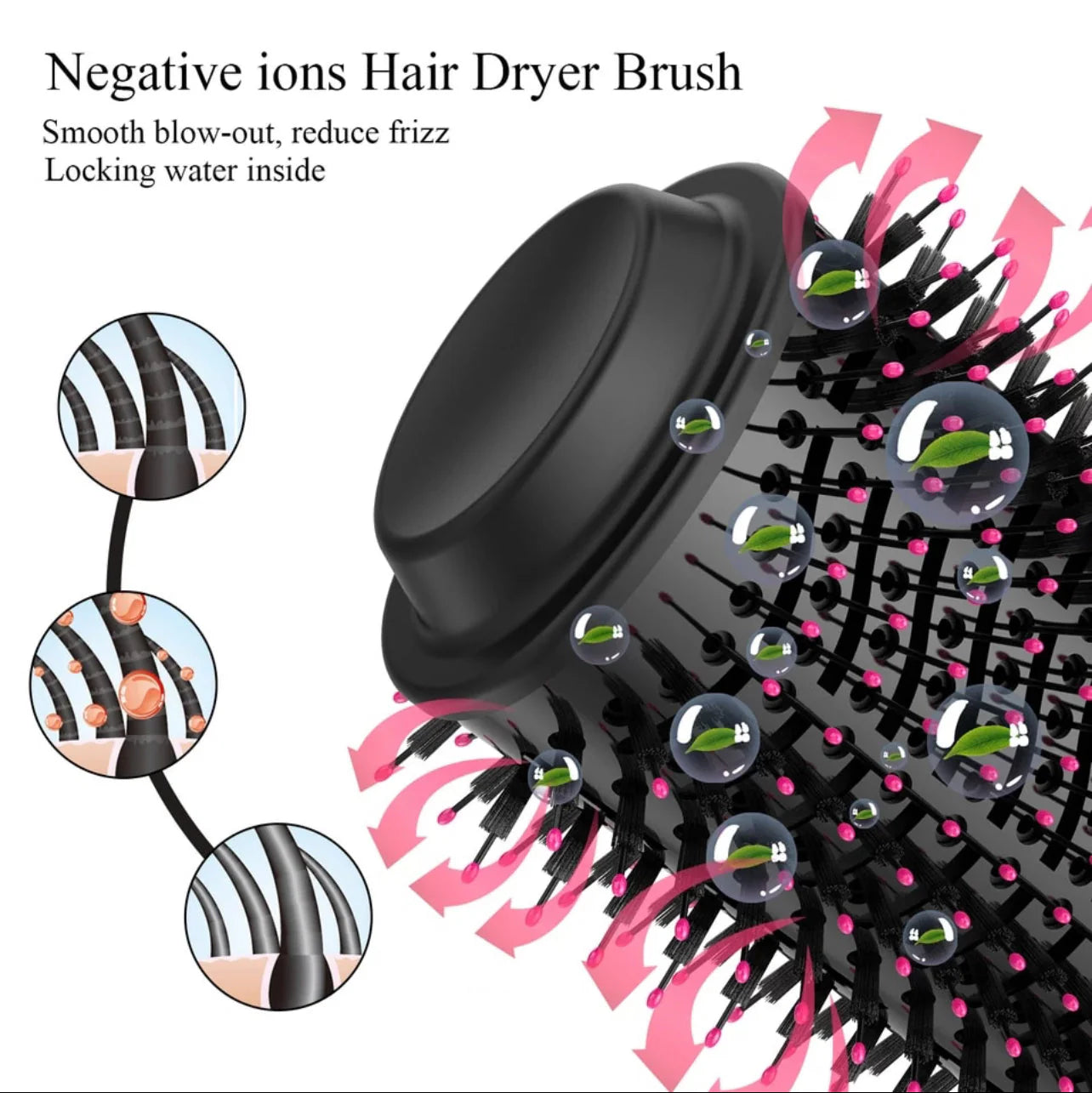 3-in-1 One Step Hot Air Brush Dryer and Straightener